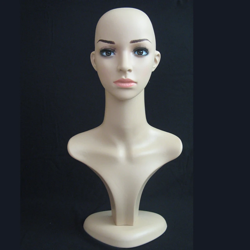 PE реалистичный манекен женщина голова манекен голова для шляпы солнцезащитные очки ювелирные изделия шарф дисплей