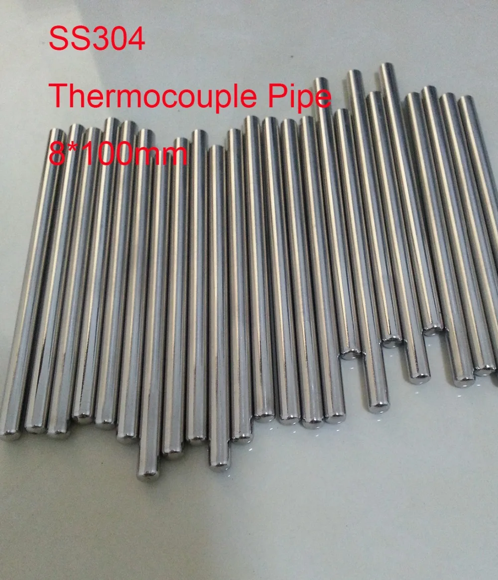 Customized 8mm*100mm One End Round Head Grade A Quality SS304 Thermocouple Protection Pipe