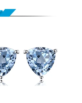 Jewelrypalace трлн 1.5ct Природный Голубой топаз камень пасьянс кольцо Pure стерлингового серебра 925 Красивые ювелирные изделия для Для женщин