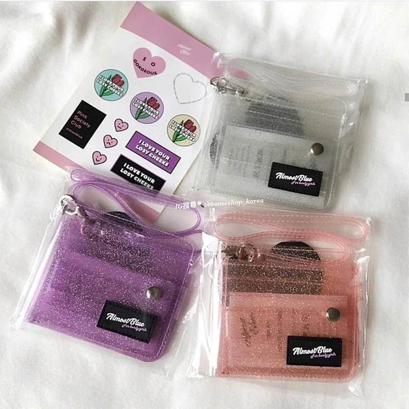 

2019 New Summer Fashion Transparent PVC Beach Bags Handbags Female bentoy Novelty Jelly Bags Shoulder Bags Messenger Bags wallet