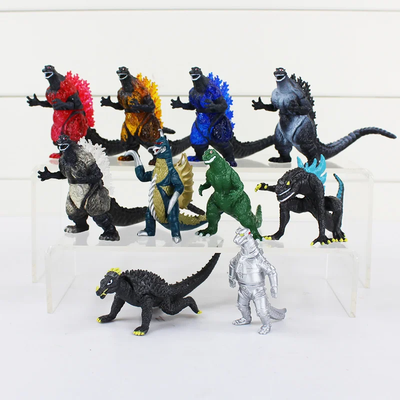 10Pcs set Movie Godzilla Action Figure font b toy b font Collect font b Toy b