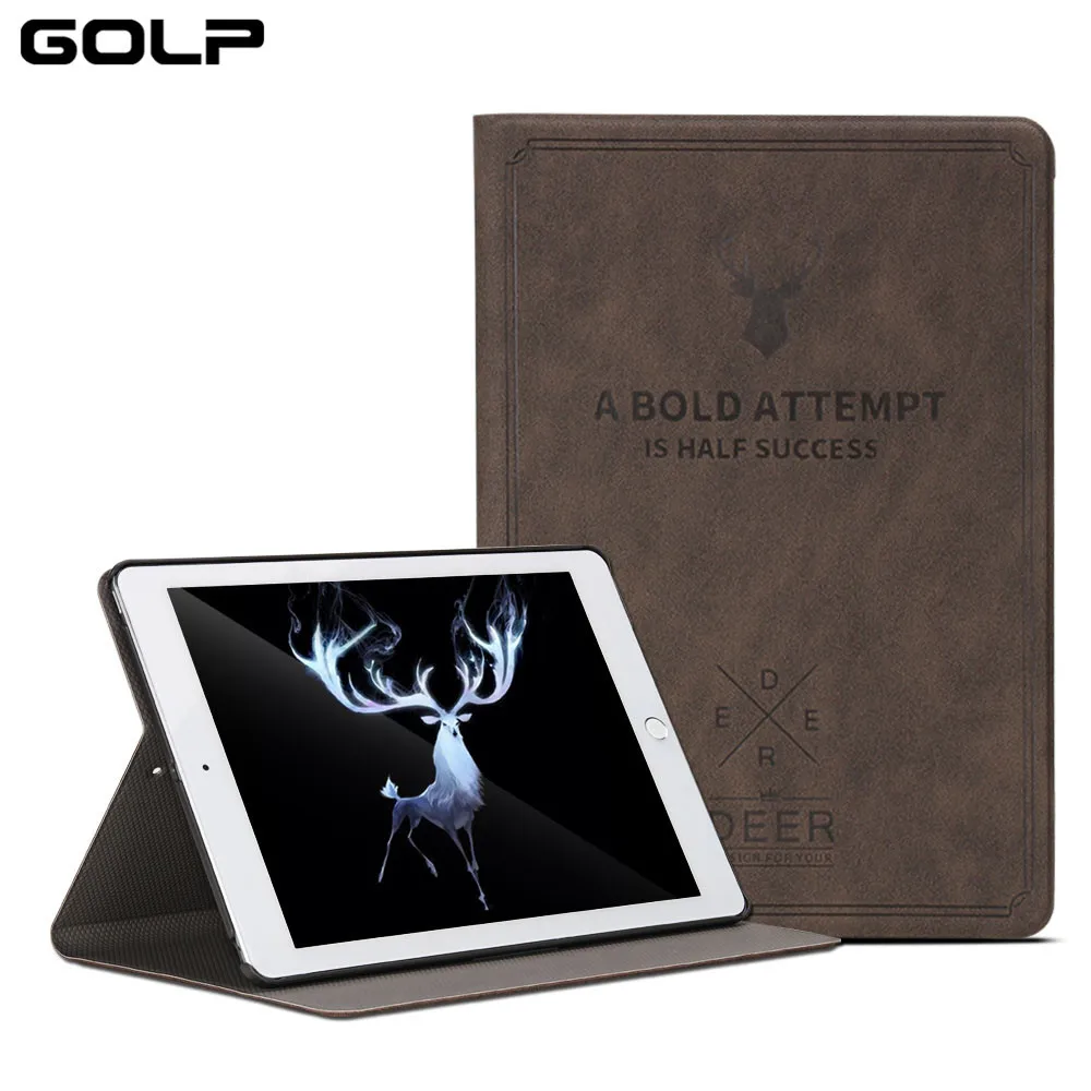 Case for iPad 10.2 2019 New GOLP Magnetic Stand Smart Cover for iPad 7th Generation PU Leather Cases for iPad 10.2 Case