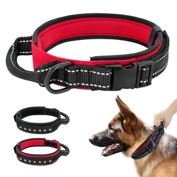 

Dog Collar Nylon Quick Control Dogs Collar for Medium Large Dogs Training Adjustable Tactical Military Pet Collar For Pitbull