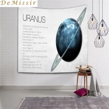 

DeMissir Universe 3D Planets Uranus Pattern Tapestry Decorative Mandala Tapestry Indian 130cmx150cm 150cmx210cm Boho Wall Carpet