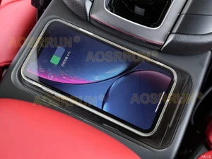 Image 4 - Car Accessories For Porsche macan 2014 2015 2016 2018 2019 QI wireless charging phone Pad Module charging