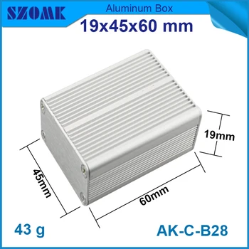 

2pcs/lot free ship aluminium case diy silver color powder and anodizing housing19(H)x45(W)x60(L) mm aluminum profile electronics