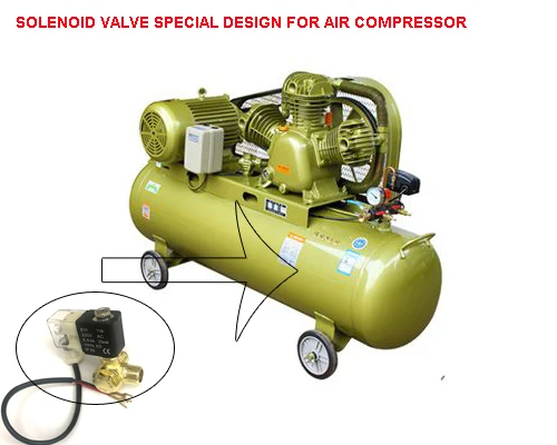 AC220V воздушный компрессор Соленоидный клапан резьба 90 градусов DIY домашний инструмент 3 порта латунный центральный SPZJ-02AC