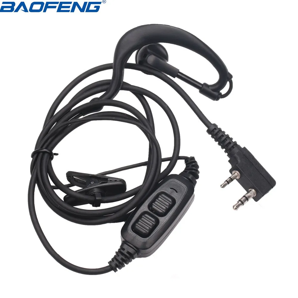 Двухсторонняя рация Baofeng 1/2/5/10 шт. 2 Pin двойная PTT-гарнитура для BaoFeng с функцией