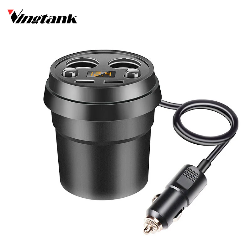 Car Charger Multifunction Display Voltage 3.1A 2 USB Car DC12 24V
