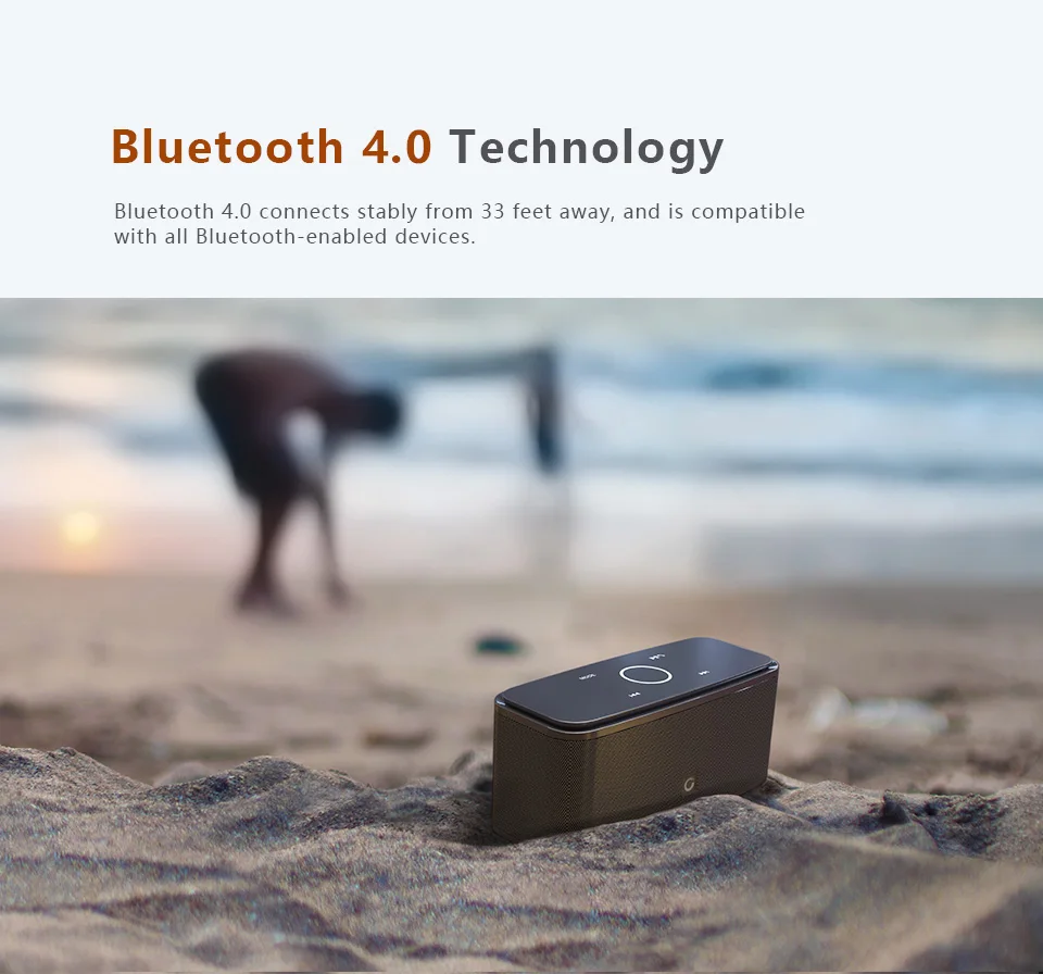 SoundBox Touch Control Bluetooth Wireless Portable Speaker 2*6W Sadoun.com