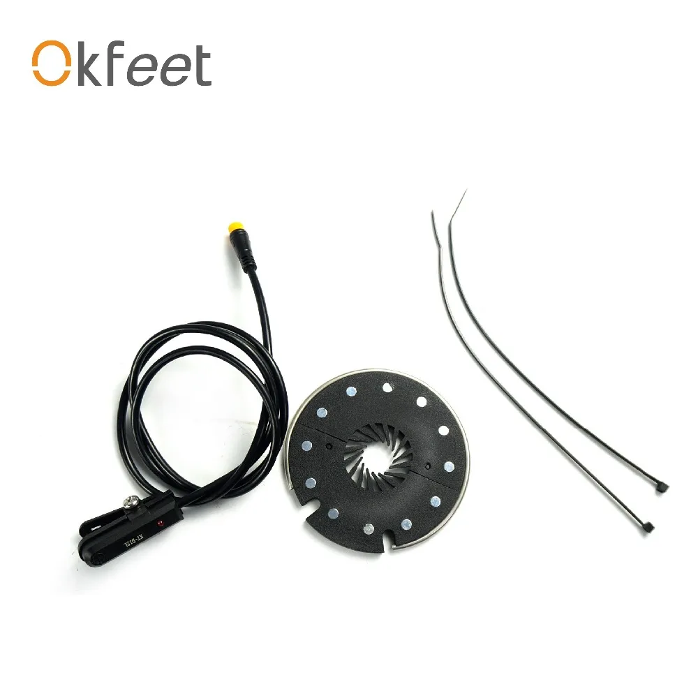 

okfeet KT-D12L Double Hall 12 Magents PAS Pedal Assistant Sensor Electric Bikes Conversion Kit Parts Half-half Design