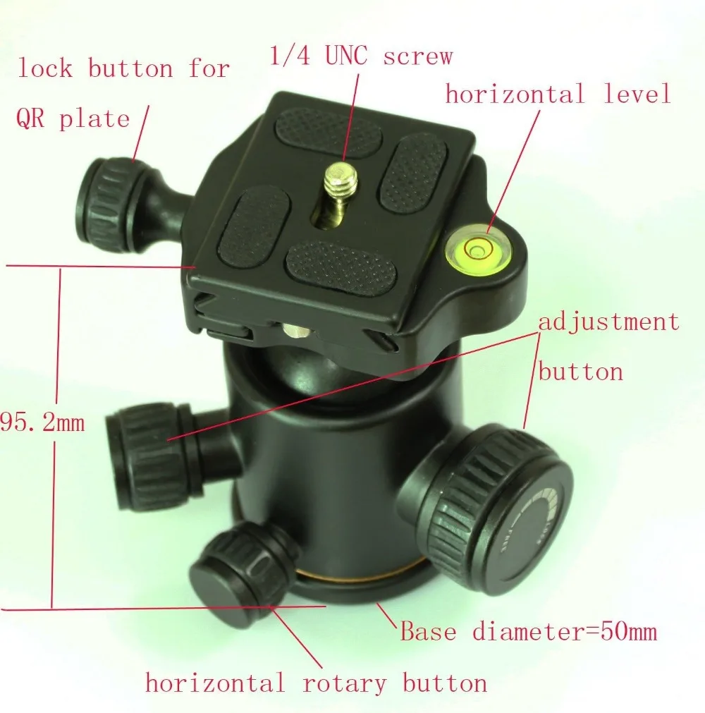 New 3 way BALL HEAD with Quick Release plate for professional use or normal tripod camera | Электроника