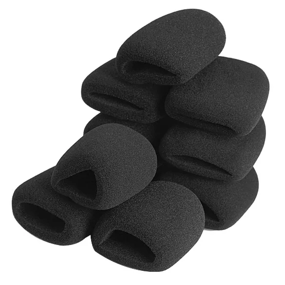 

10 Pcs/Set Microphone Grill Foam Cover Audio Mic Shield Sponge Cap Holder XJ66