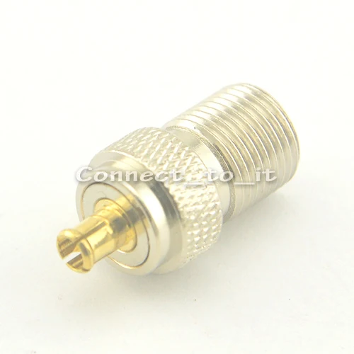 

F Type Female Jack to MCX Plug Male RF Coaxial Connector Straight Nickelplated Adapter
