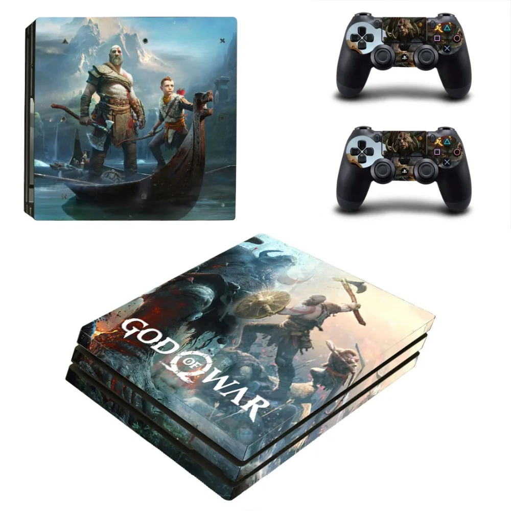 God of War 4 PS4 Pro наклейка для кожи виниловая наклейка для sony Playstation 4 консоль и 2 контроллера PS4 Pro наклейка для кожи