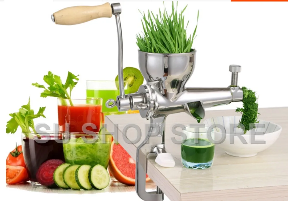 Hand Stainless Steel wheatgrass juicer manual Auger Slow squeezer Fruit Wheat Grass Vegetable orange juice press extractor Hand Stainless Steel wheatgrass juicer manual Auger Slow squeezer Fruit Wheat Grass Vegetable orange juice press extractor