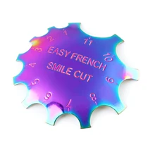 Серебряная сталь, простая Французская линия, акриловый инструмент для ногтей, резак улыбки, трафареты и триммер для ногтей, инструмент для маникюра и дизайна ногтей