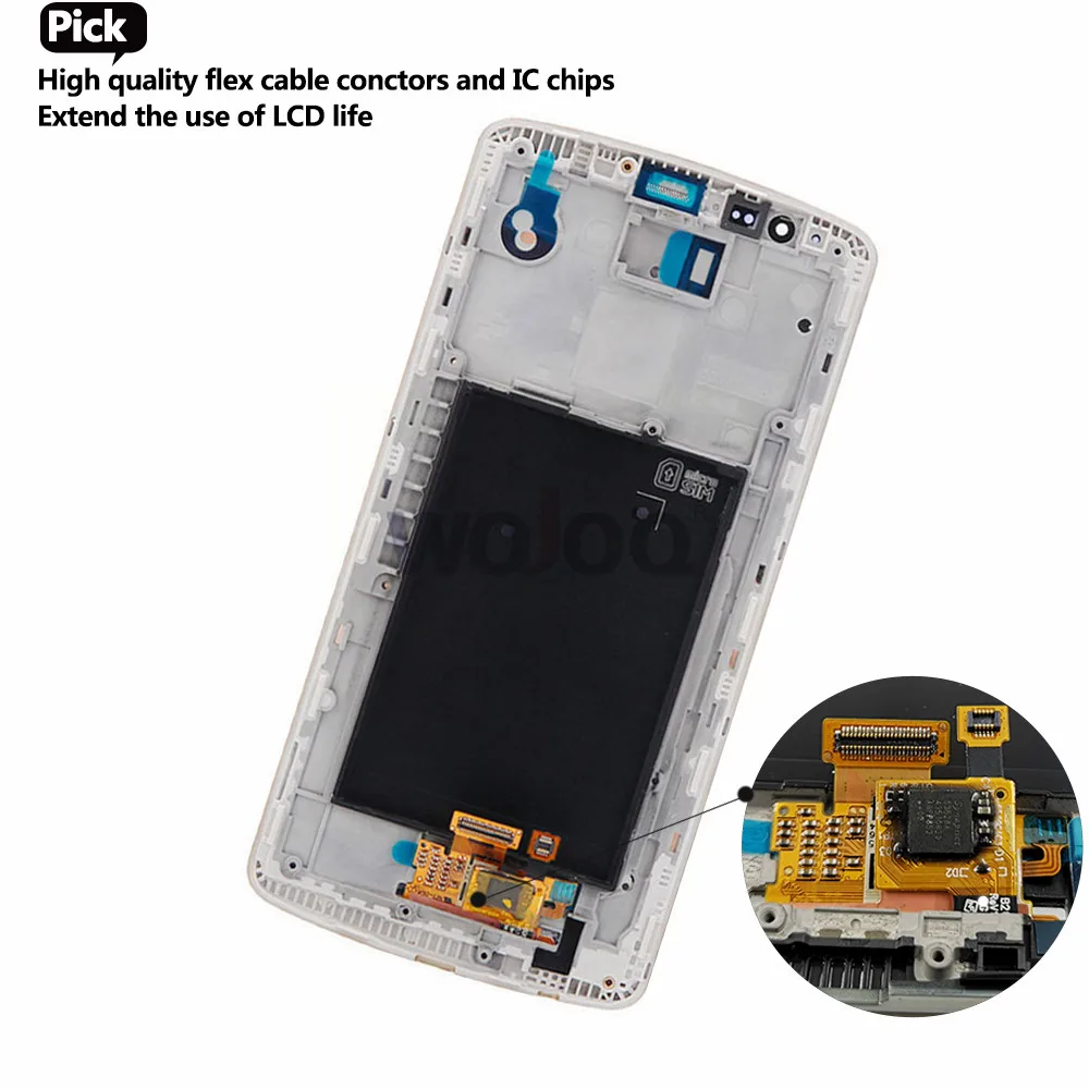 Дешево Оригинальный экран для LG G3 lcd D850 lcd дисплей кодирующий преобразователь сенсорного экрана в сборе с рамкой Замена G3 D851 D855 lcd дисплей