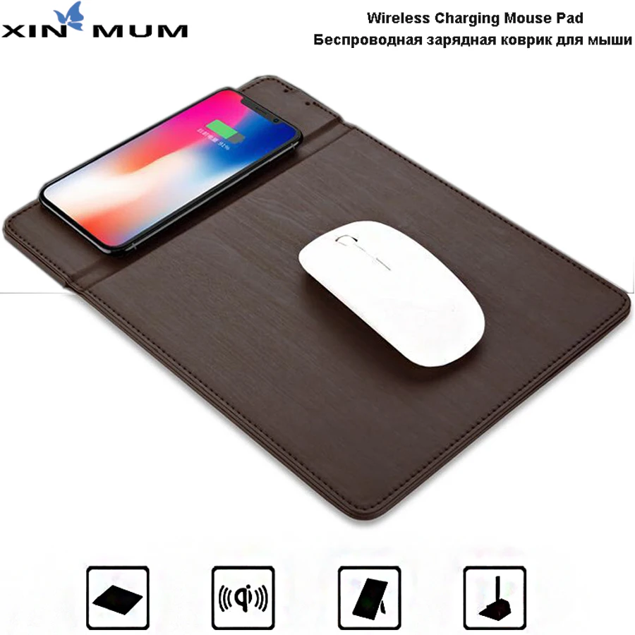 

XIN-MUM Qi Wireless Charger Charging Mouse Pad Mat for Samsung Galaxy S9 S8 Plus S6 S6 Edge S7 S7 Edge for iPhone X 8 8plus