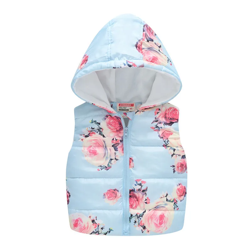 2022 Autumn Winter New Boys Girls Sleeveless Hooded Wool Vest Jacket Cartoon Print Coat Kids Warm Cashmere Vest Outwear Clothes leather jacket with hood