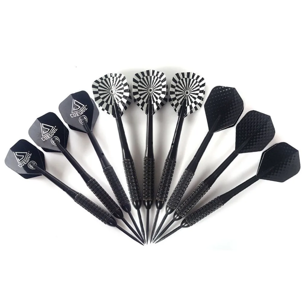 CUESOUL 3 Color 3 Pcs/Sets of Darts Professional 23g Steel Tip Dart With Nylon shafts Poly Pro flights