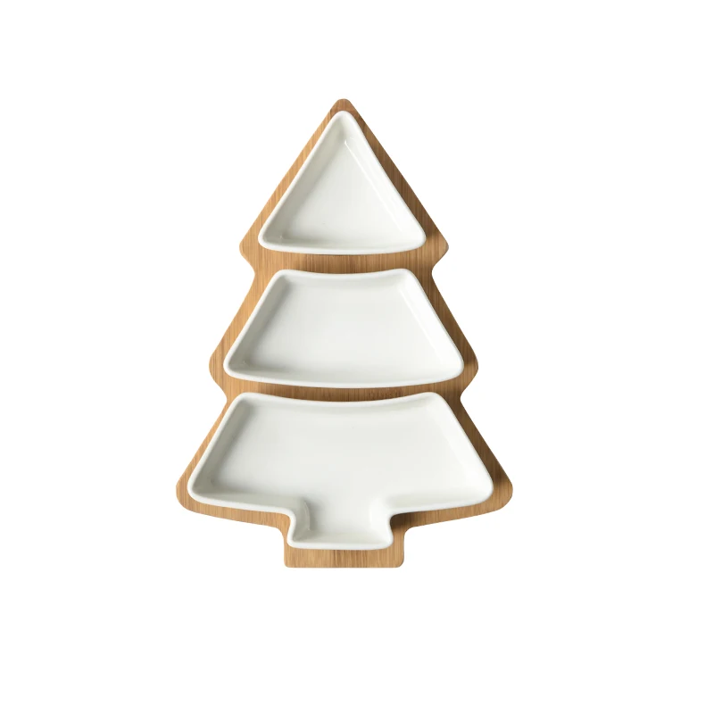 lovely christmas tree serving trays creative detachable ceramic christmas tree tray