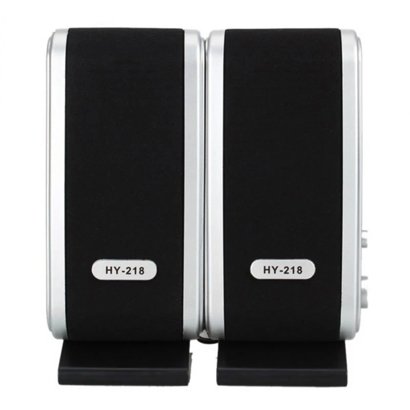 

HAOBA Plastic HY-218 Model USB Power Speaker 3.5mm Jack Microphone Headphone Audio Jack speaker for Laptop Desktop Computer PC