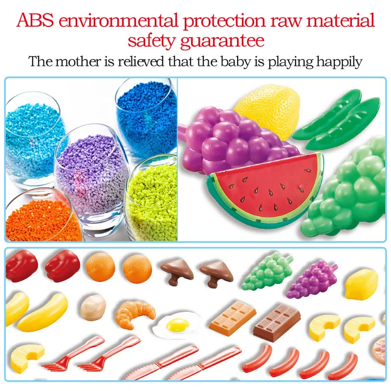 Corte de Frutas Cozinha em Miniatura Conjuntos de Segurança Crianças Faça Você Mesmo Legumes Pretend Play Brinquedos Alimentar Brinquedo Educativo Clássico 120pcs 9 Pretend Play Brinquedos Cozinha Em Miniatura Conjuntos
