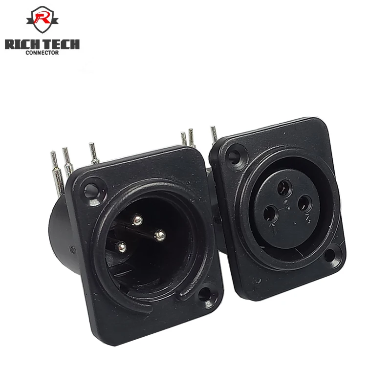 4 комплекта XLR 3 контактный водонепроницаемый гнездовой и Мужской Шасси панельный