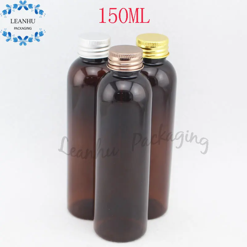 150ml Brown PET Bottle With Aluminum Cap,Shampoo Packaging bottle, 40PC