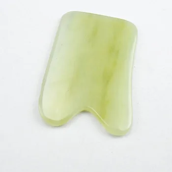 

HIMABM 100% Natural light green jade guasha board massage tool facial treatment scraping tool for body health care