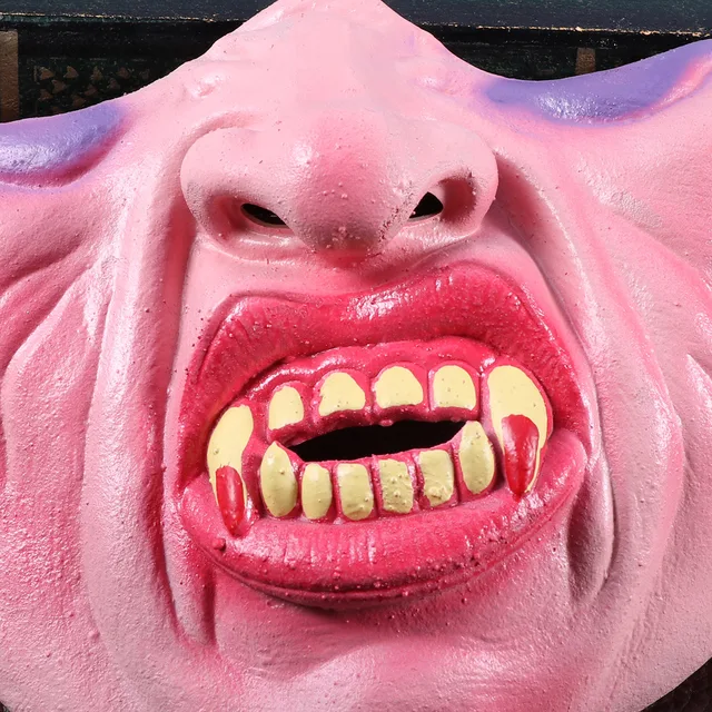 1PC Funny Half Face Vampire Cosplay Halloween Latex Mask Mouthmask Costume Accessory for Cosplay Halloween Masquerade