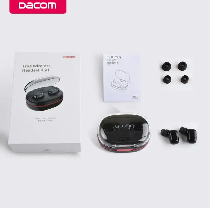 DACOM K6H Pro беспроводные bluetooth-наушники TWS V5.0, мини невидимые наушники, Автоматическое Сопряжение для Xiaomi, huawei, samsung, iPhone