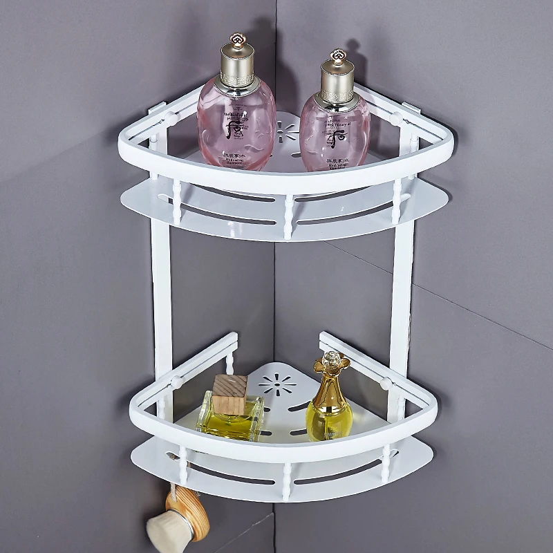 Cuarto de baño accesorios gratuito uñas de aluminio blanco baño Hardware conjuntos toalla Rack titular de papel higiénico titular de cepillo de ganchos