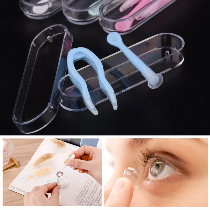 1Set Contact Lense Case Applicator Remover Set Wearing Stick Inserter