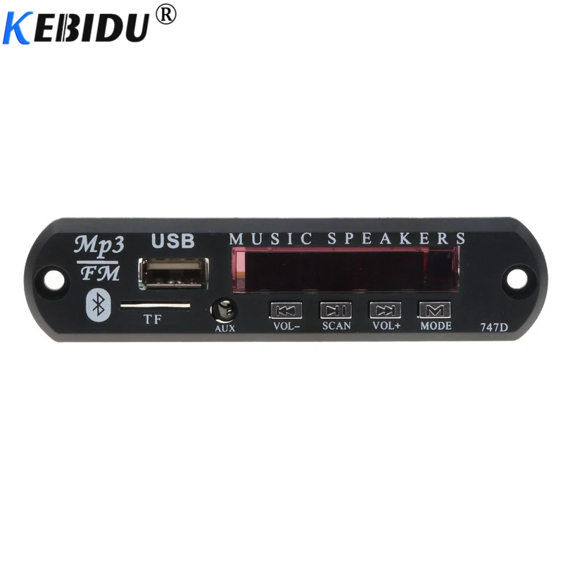 Беспроводной MP3 Bluetooth 12 в WMA декодер kebidu плата аудио модуль USB TF FM радио с пультом