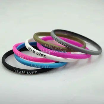 

500pcs 1/4INCH LIVE FIT silicone wristband rubber bracelets free shipping by DHL express
