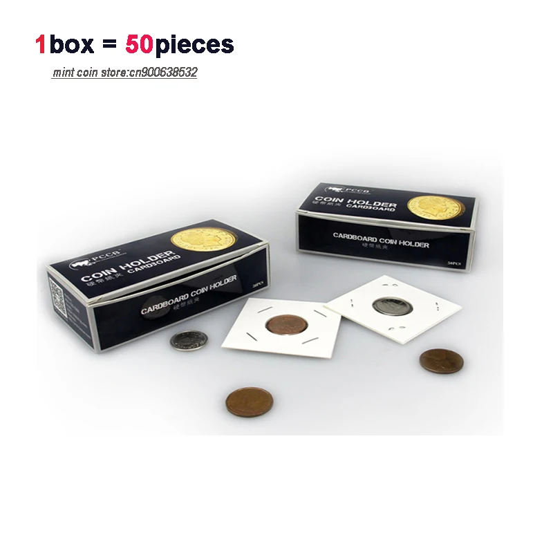 LOTX50boxesTotal2500pcsV10PCCBCardboardCOINHOLDERPaperCard