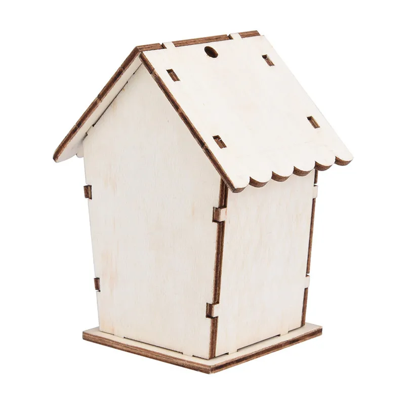 Творческий Собранный деревянный стул на воздухе Птичье гнездо DIY Гнездо Dox Гнездо дом птица, птица дом коробка птица ящик, деревянная коробка#4JY2