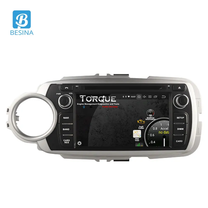 Автомобильный мультимедийный плеер Besina Android 10 для Toyota Yaris 2012 2013 2014 2015 2016 2017 DVD VD GPS