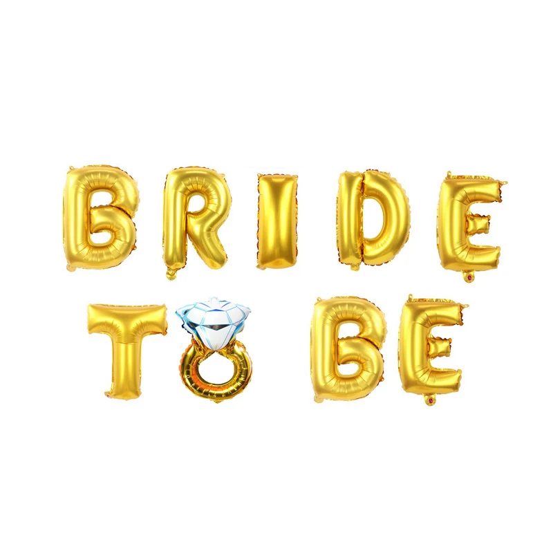 KAMMIZAD 16 дюймов буквы &quotBRIDE TO BE&quot Воздушные шары мини кольцо с бриллиантом