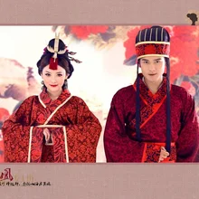 Китайский традиционный свадебный костюм Hanfu для пары, Древний китайский свадебный костюм для пары, одежда для фотосессии, Классический Косплей