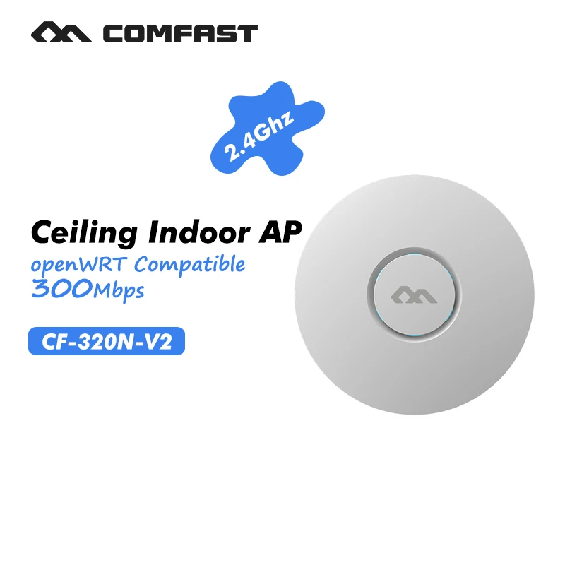 

Wireless ceiling AP wireless indoor AP wifi router 300Mbps 2.4Ghz business use marketing system AP openWRT COMFAST CF-E320N-V2