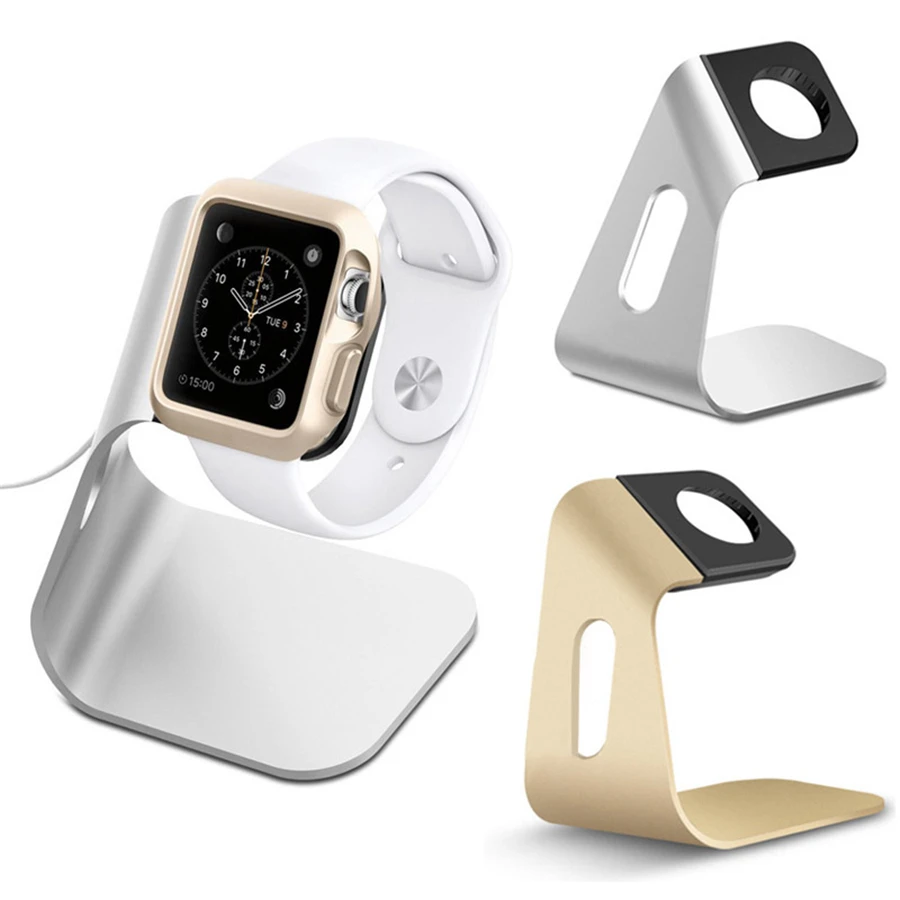 

For Apple Watch Metal Aluminum Charger Stand Holder for Apple Watch 38mm 42 mm Bracket Charging Cradle Stand SmartWatch Holder