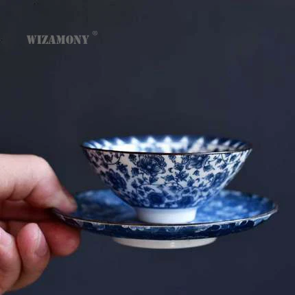 1 шт! wizamony Bue и белый китайский фарфор Чай чаша Чай чашки керамический чайный набор Atique глазурь кунг-фу Мастер чая чашки