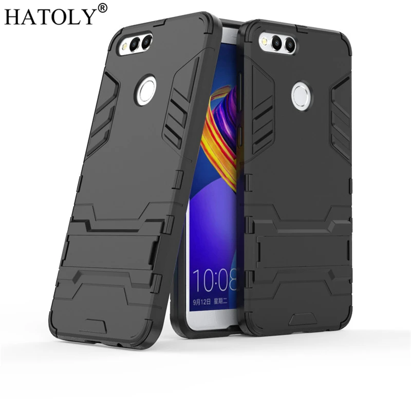 

HATOLY For Armor Case Huawei Honor 7X Case Honor 7X Shockproof Robot Silicone Rubber Hard Back Phone Cover For Huawei Honor 7X