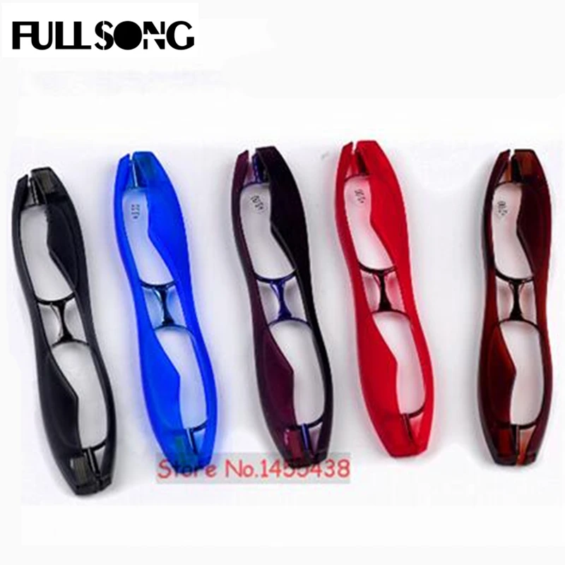 

FULLSONG 5pcs/lot Folding 360 degree Rotation Reading Eyeglass Light weight Portable Presbyopic Glasses Presbyopia Glasses