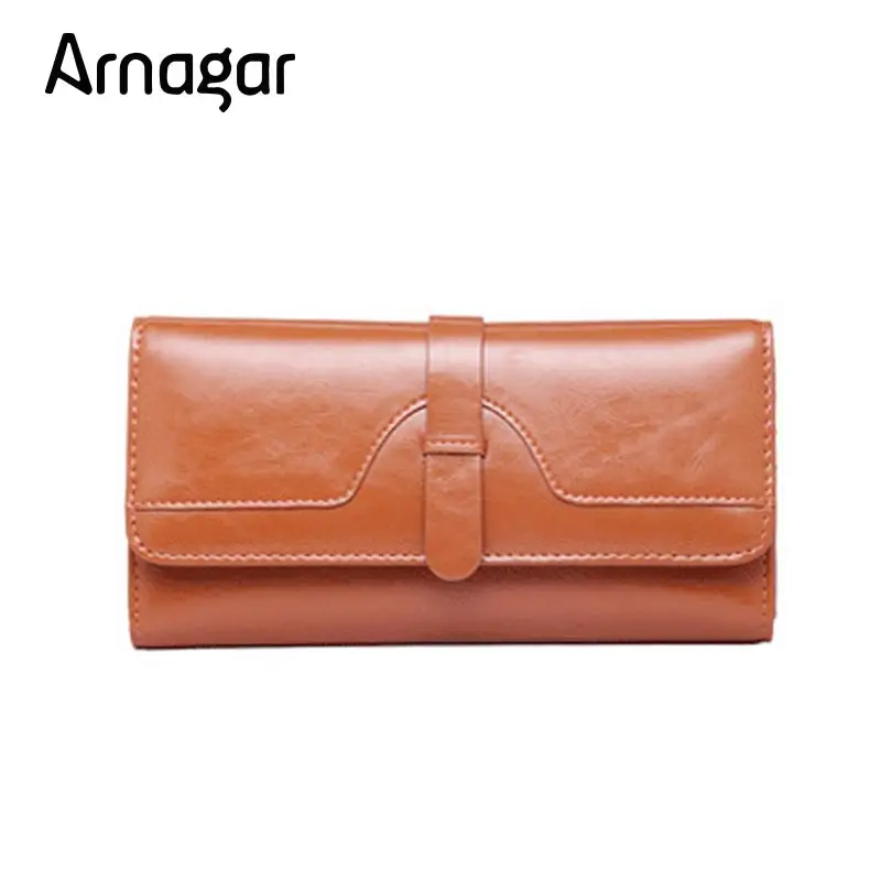 

Arnagar Fashion Women Wallets Long Design Lady Clutch Bags Brand High Quality Oil Wax Leather Business Handbag COIN purse
