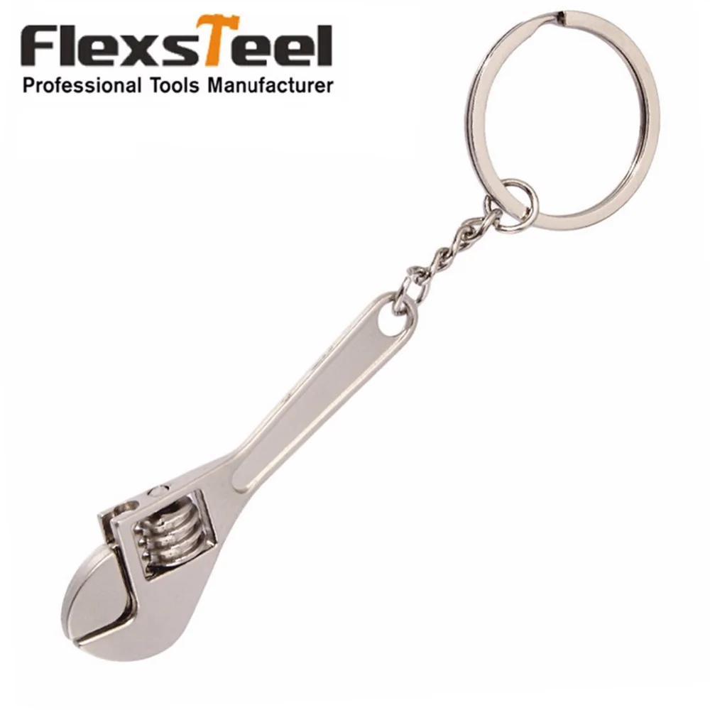 

Creative Mini Keychain Adjustable Wrench Spanner Charm Car Key Ring Decorative Wrench Tools Best Promotion Gift