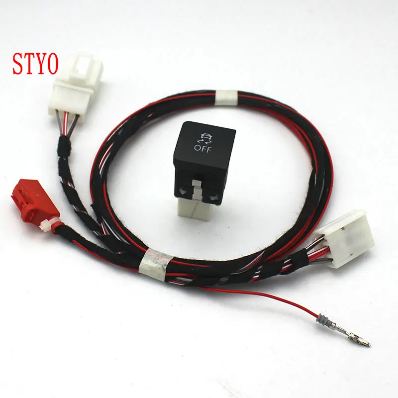 

STYO Car ESP OFF ASR Switch Button +Harness/Cable for VW Jetta MK5 5 GOLF 6 MK6 VI 1KD 927 117